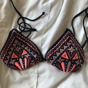 Basic Embellished Triangle Swim Top
